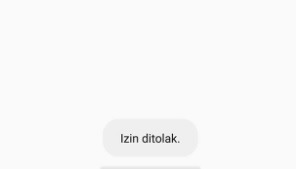 Izin ditolak