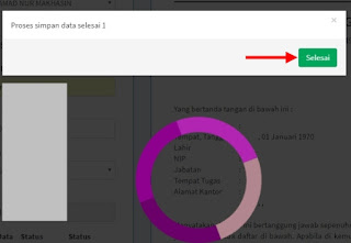 Proses simpan data SPTJM selesai