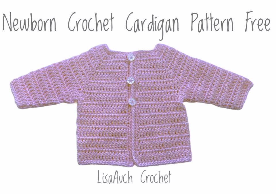 Crochet Baby Cardigan Pattern for 0-3 months (FREE)