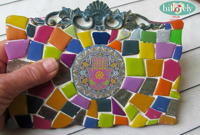 hillovely, hilla bushari, polymer clay mosaic, fimo tile mosaic, 
