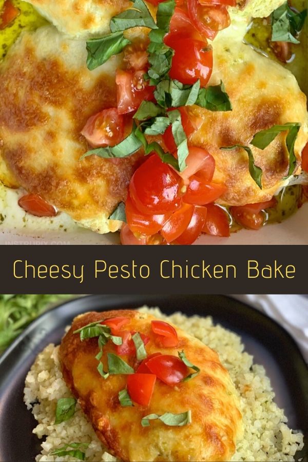 Cheesy Pesto Chicken Bake (Keto & Low Carb!)