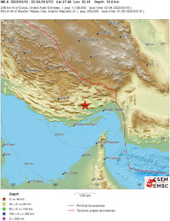 Cutremur moderat cu magnitudinea de 5,4 grade in Sudul Iranului