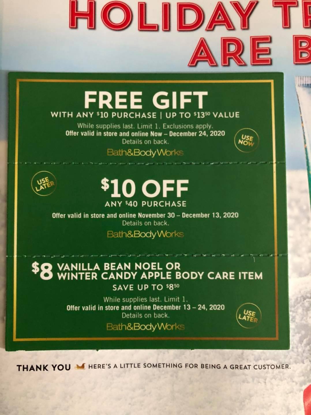 Life Inside the Page Bath & Body Works Santa Approved Coupon Mailer