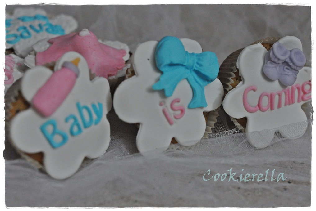 CookieRella Bebek Geliyor Cupcakeleri