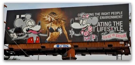 Banksy in Hollywood Teil II // Mickeys große Sause ! ( 3 Bilder & 1 Vid )