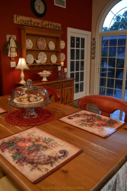 Red Cottage Style Kitchen