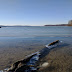 Bloomington, IN: Lake Monroe, frozen but melting at Paynetown SRA