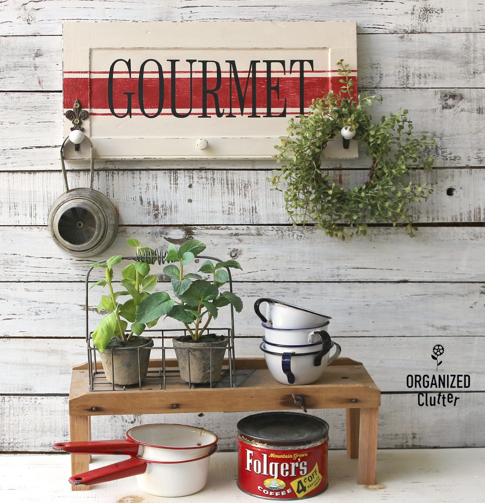 Garage Sale Cabinet Door Gourmet Kitchen Sign Wall Hooks