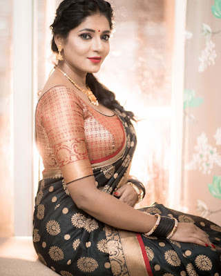 South Actress Reshma Pasupuleti in wedding saree photos