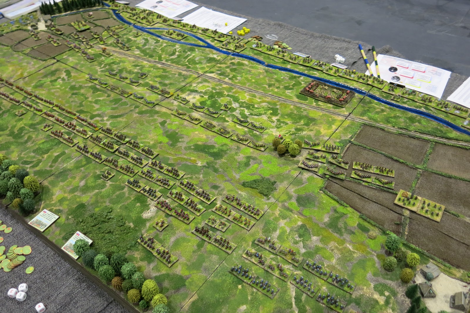 Overview of the game as the armies close.