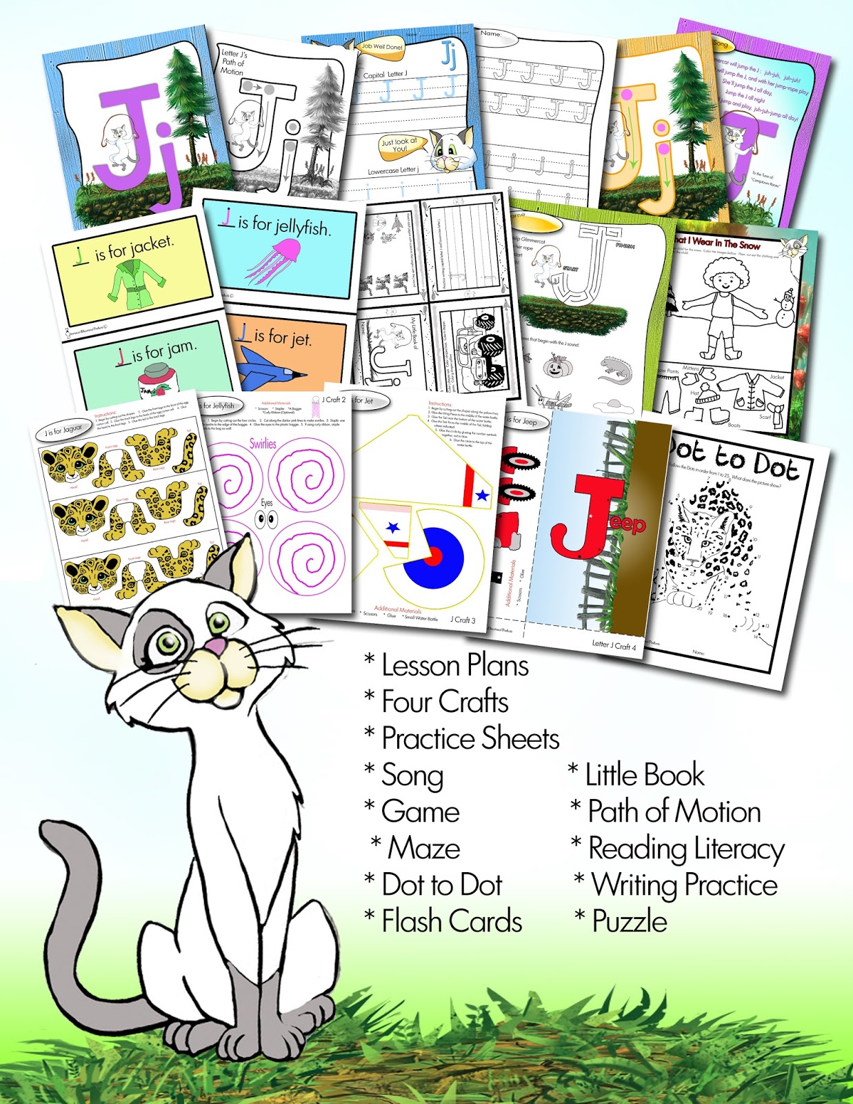 Glimmercat: Letter of the Week for J