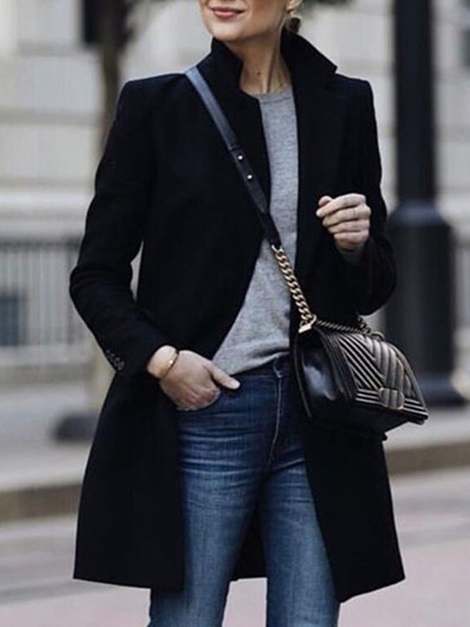 Slim Regular Mid-Length Women's Overcoat