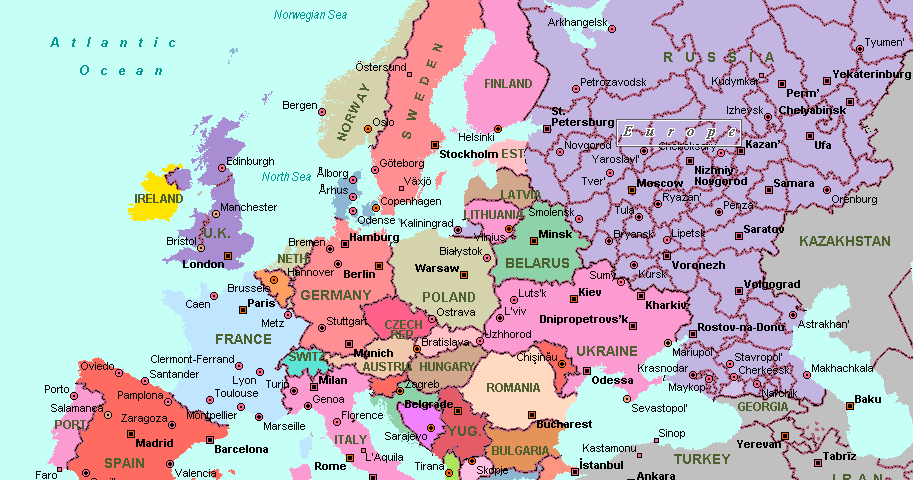 Peta Benua Eropa Sejarah Negara