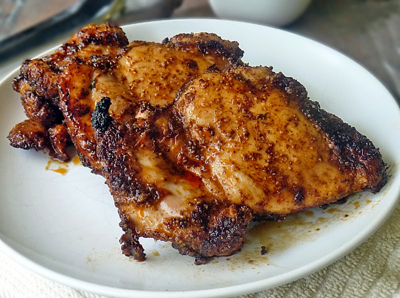 Honey Glazed Spicy Chicken Thighs | by Life Tastes Good cook up in a flash and are full of delicious sweet heat flavor! With this recipe you'll have an economical and tasty dinner on the table in 20 minutes with an easy clean-up!! #ChickenThighs #SweetHeat #Summer