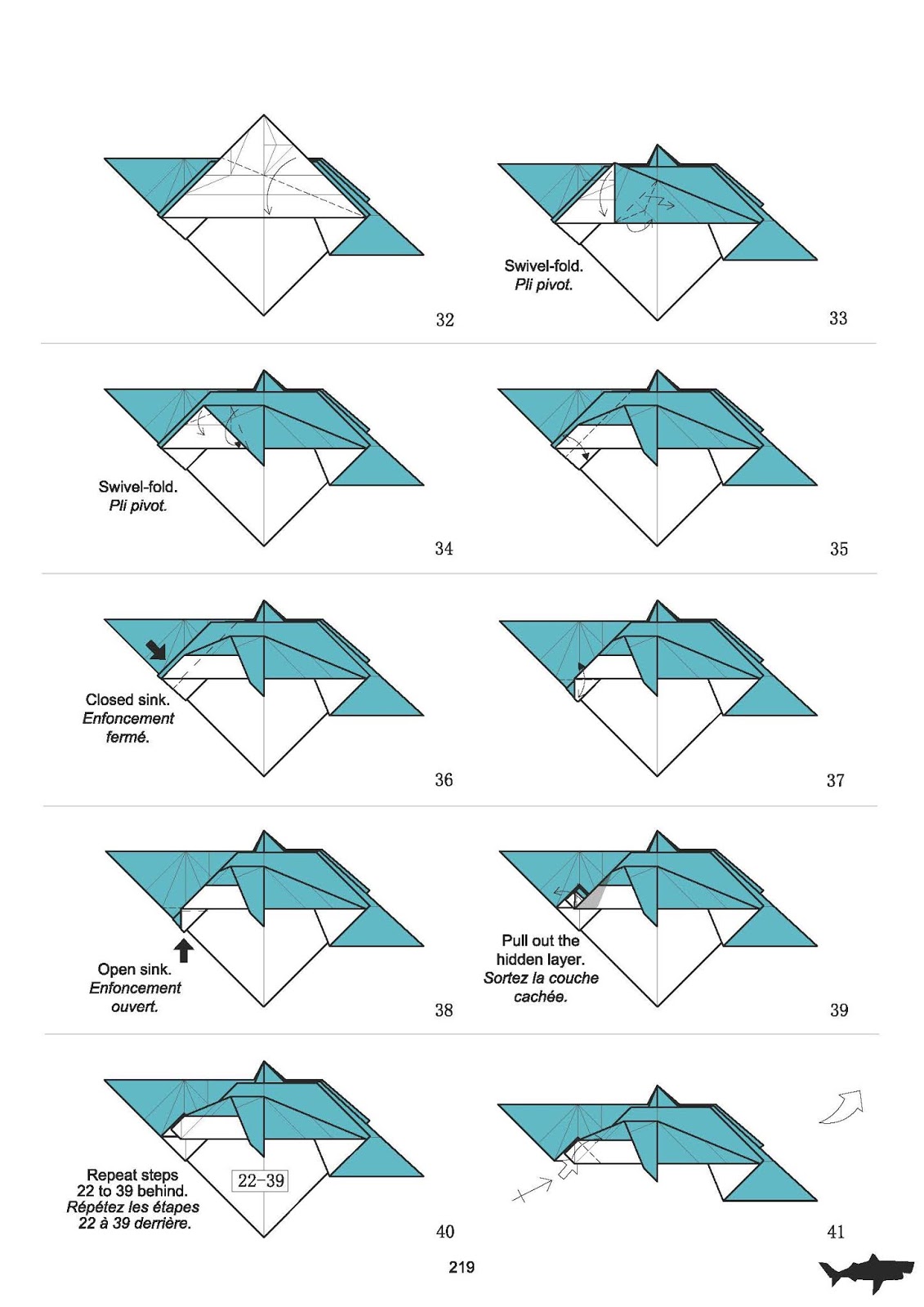 Diagram Shark-212 Moving - Ruby Book Origami