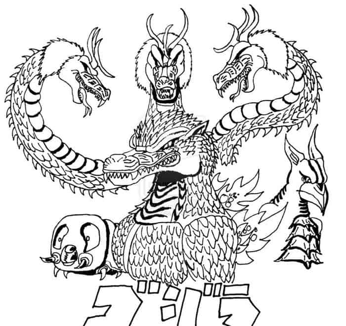 Godzilla Coloring Pages - Yuk Sebar