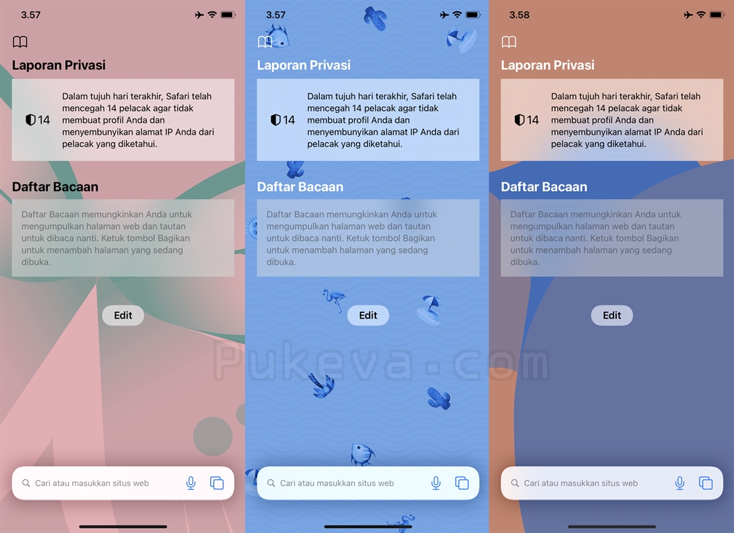 Cara Mengubah Gambar Background Safari iPhone dan iPad PUKEVA
