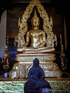 Big Golden Buddha Statue Inside Room Of Buddhist Monastery North Bali Indonesia
