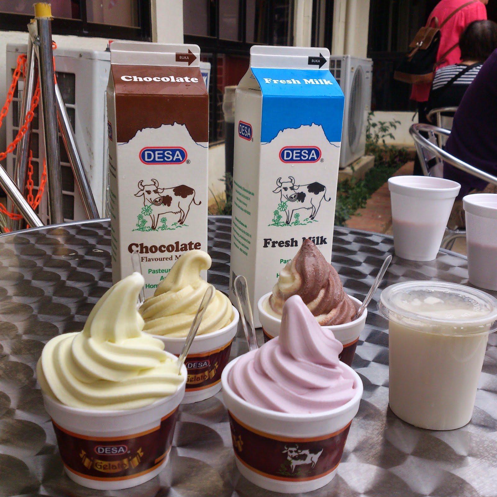 The sisters' favorite things... Desa Dairy Farm Kundasang, Kota