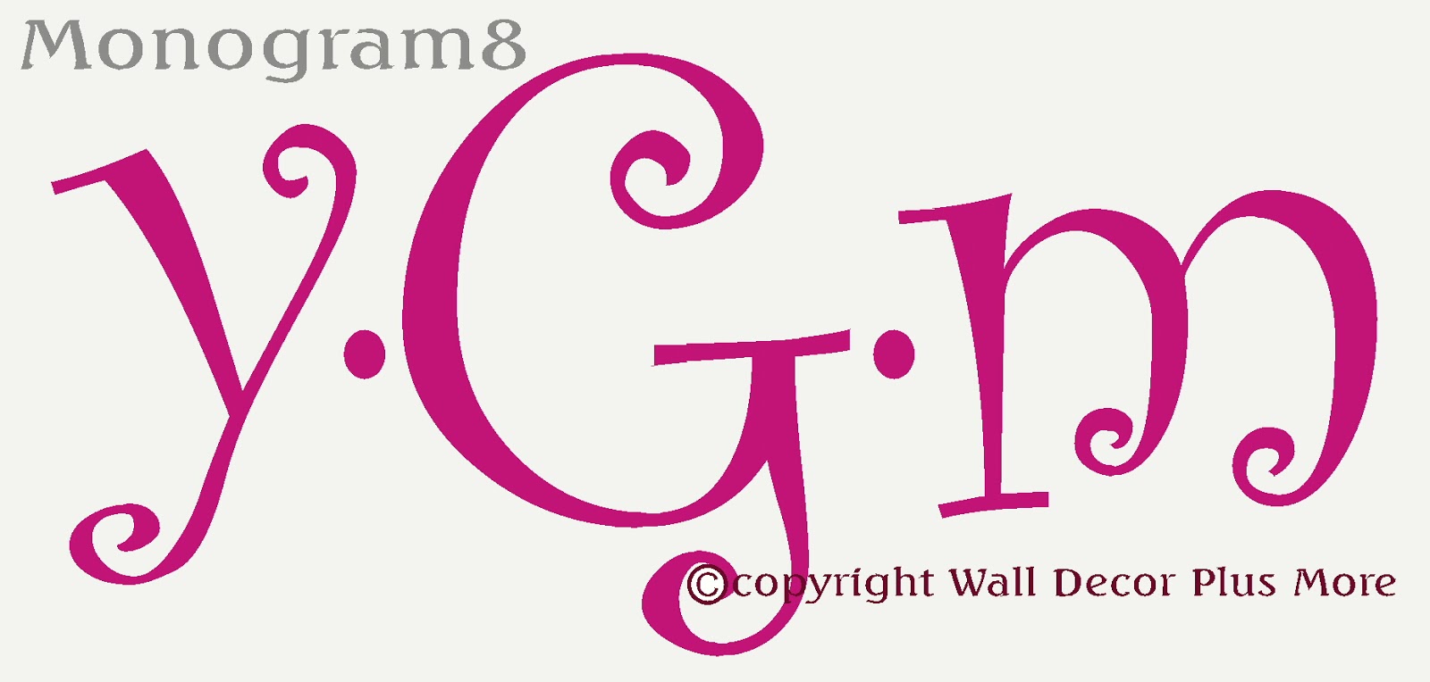 Decorating with Wall Vinyl New Monogram Wall Stickers Using a Child's