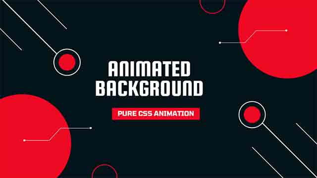 Pure HTML CSS Animated Background | No Javascript
