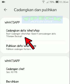 Cadangkan Data Chat whatsApp Original