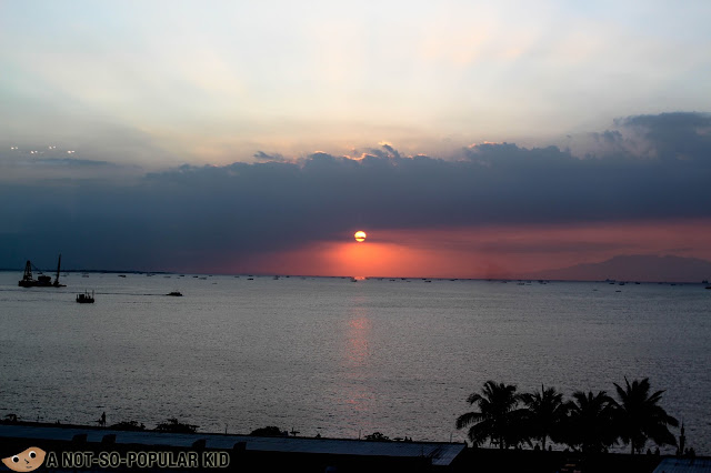 Manila Bay Sunset from C Lounge of Conrad Hotel