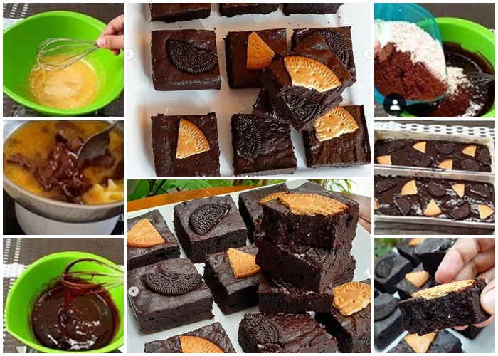 Resep Brownies Panggang Tanpa Mixer Nyoklat Fudgy Brownies