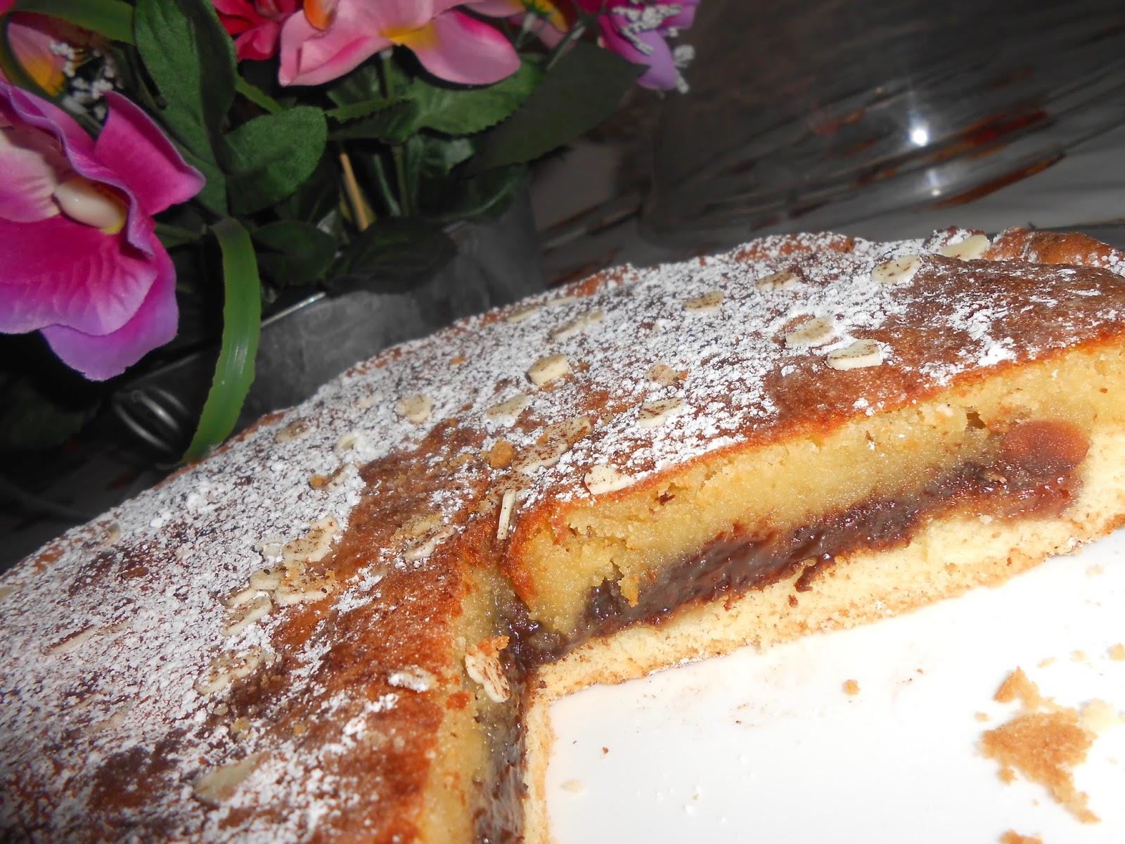 la crostata con crema frangipane e amarene