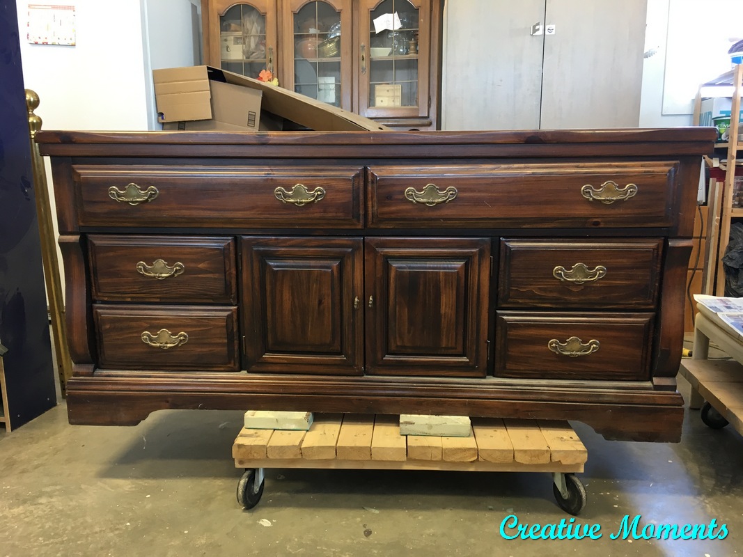 Rustic Grey Farmhouse Dresser
