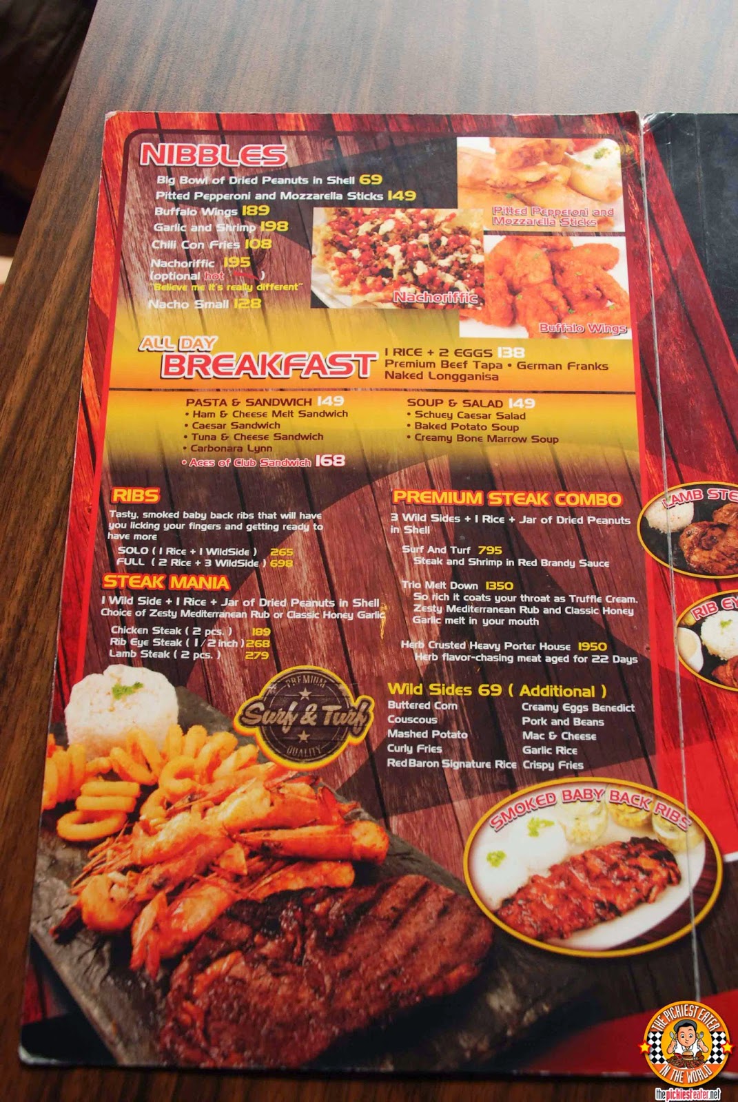 THE PICKIEST EATER IN THE WORLD RED BARON RIBS AND STEAKS FLYING HIGH