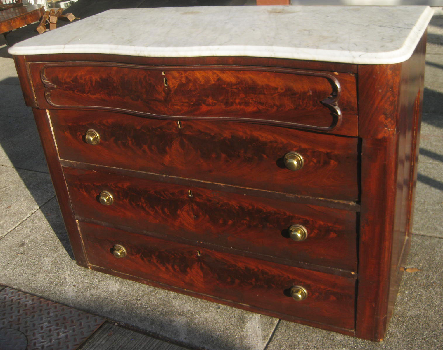 UHURU FURNITURE & COLLECTIBLES SOLD Antique Dresser with Marble Top