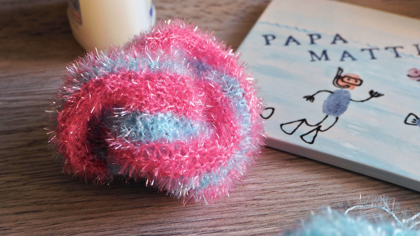 Spülschwamm aus Creative Bubble Garn selbst gestrickt Spülschwamm aus Creative Bubble Garn selbst gestrickt