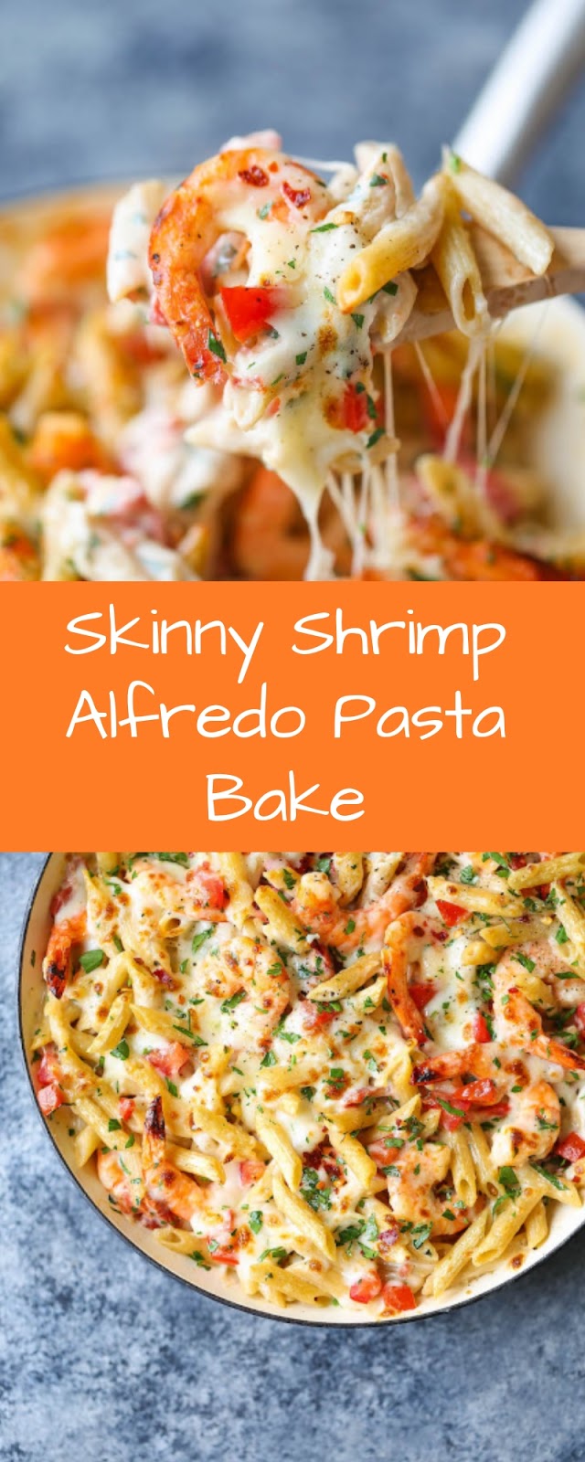 SKINNY SHRIMP ALFREDO PASTA BAKE Sahara's Cooking