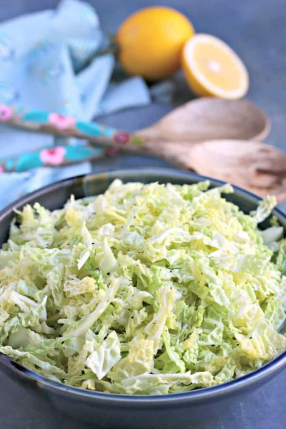 Savoy Cabbage Salad with Lemon Vinaigrette recipespad
