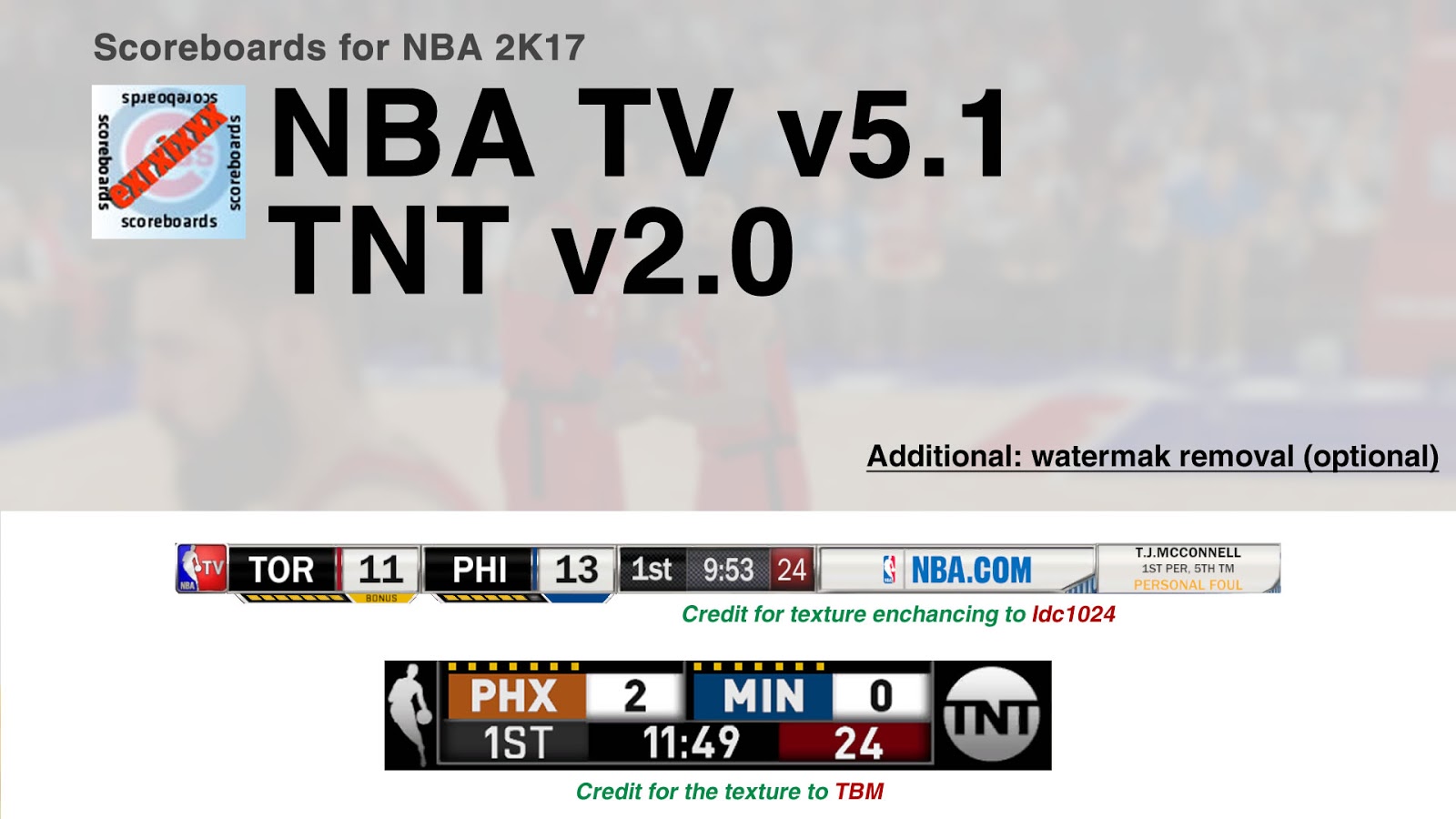 NBA TV 5.1 / TNT 2.0 Scoreboards (TNT Update) by exrxixxx DNA Of