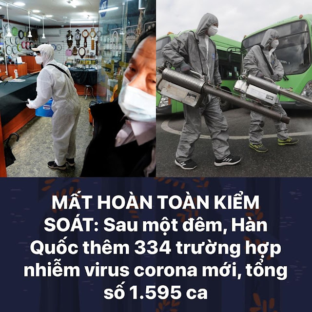 Covid - 19 ở Hàn Quốc không thể kiểm soát, cập nhật 27/2 thêm 334 ca nhiễm mới