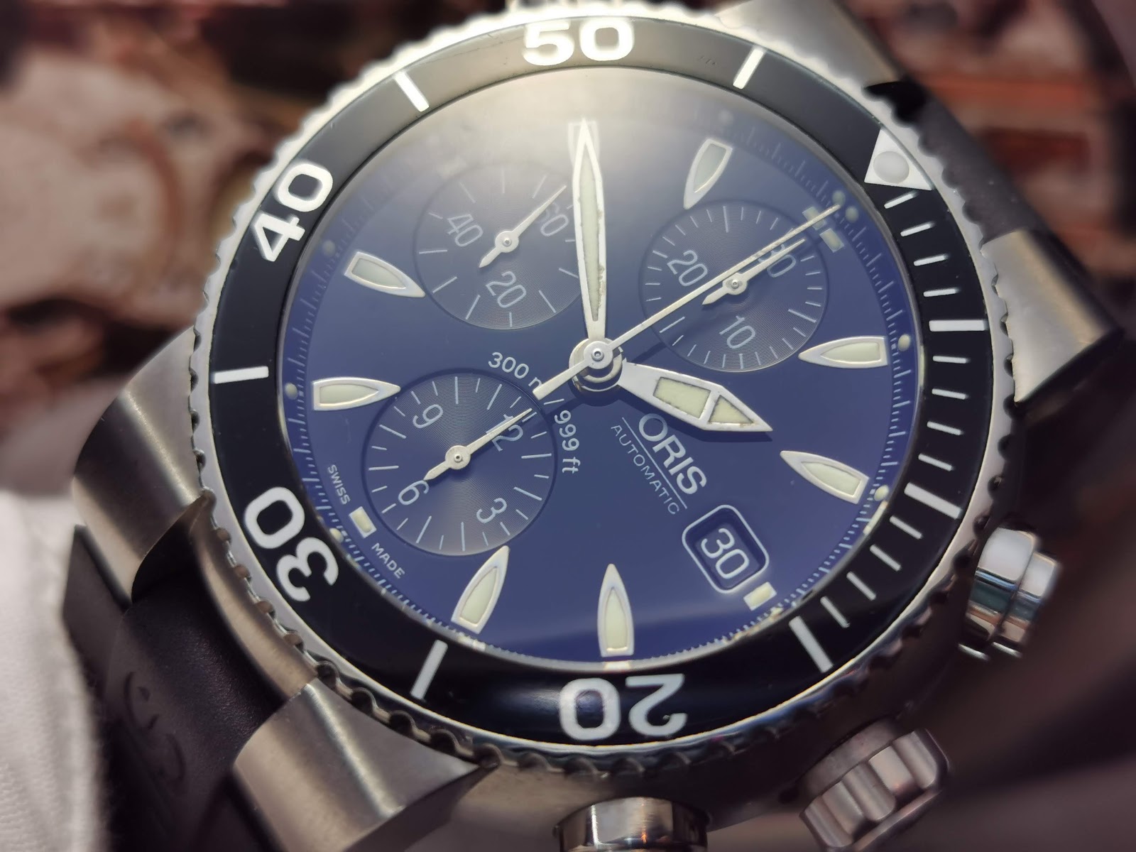 WATCHLIM Online Store, Watchlim.blogspot.com: 419) ***ORIS DIVER AUTOMATIC CHRONOGRAPH WATCH