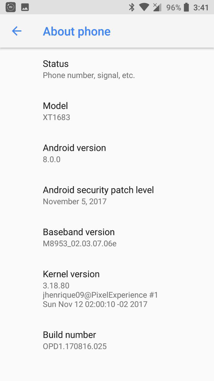 Get Android 8.1 on Moto G5 Plus via Pixel Experience ROM