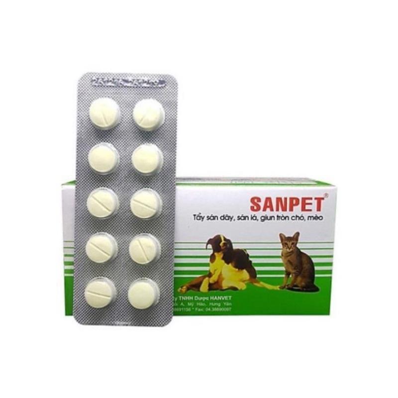 Loại Bỏ Giun Sán Cho Chó Mèo – SANPET – 1 viên