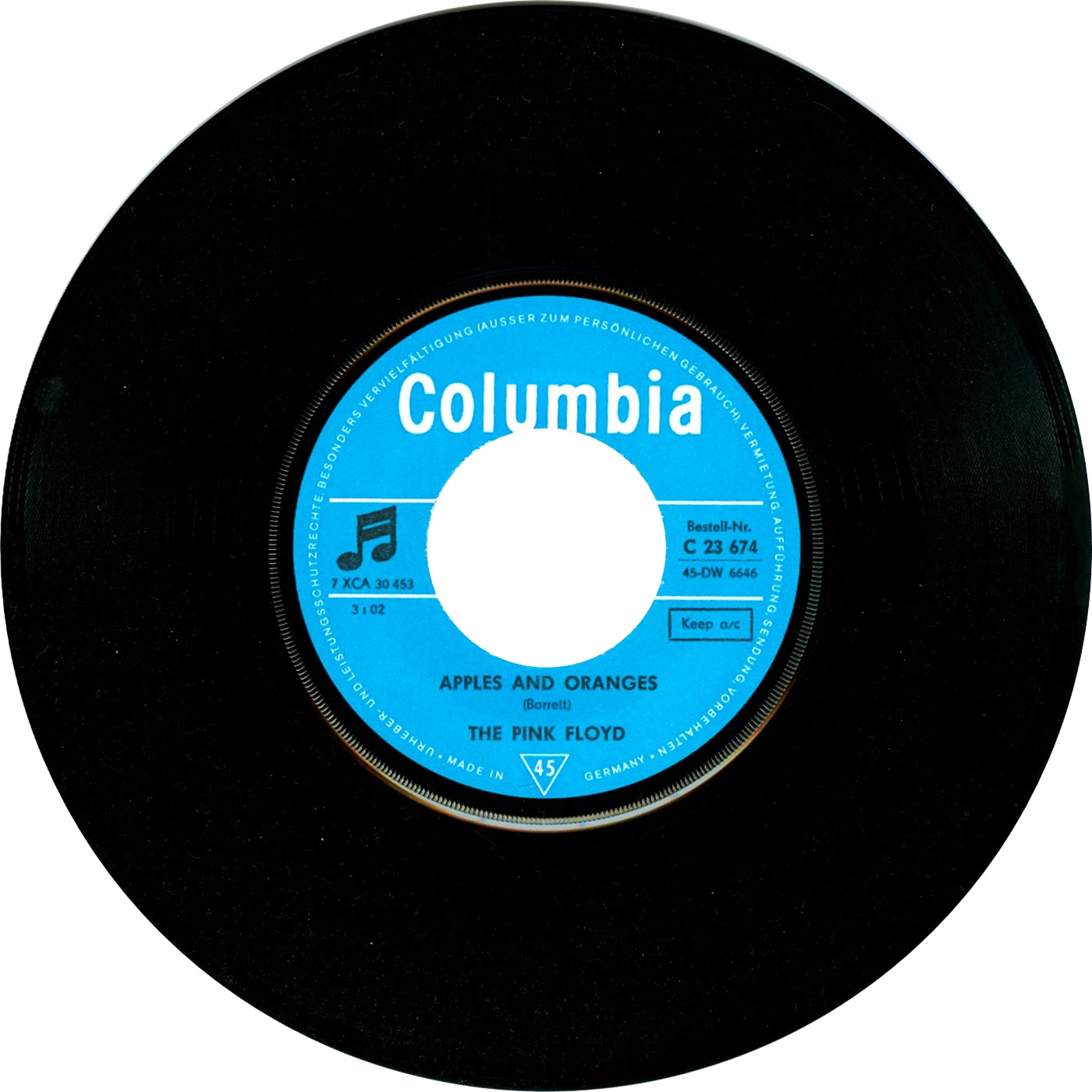 Pink Floyd Ilustrado Apples And Oranges Vinyl Single 7" Alemania