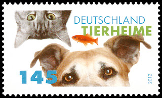 2012年ドイツ連邦共和国 動物保護施設ティアハイムの切手