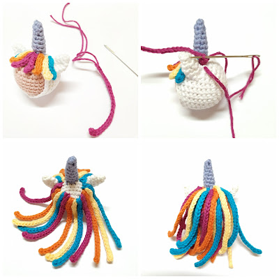 Montaje Cabello Niña unicornio