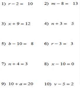 Mental arithmetic worksheets | Maths Worksheets For kids