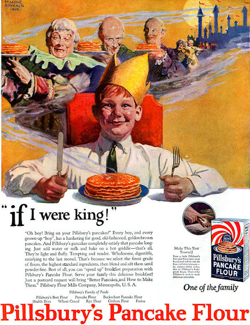 M. Leone Bracker's illustration for Pillsbury's Pancake flour advertisement