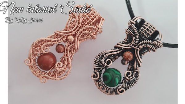 Wire Wrapped Pendant Tutorial Uses Beads instead of a Cabochon / The ...