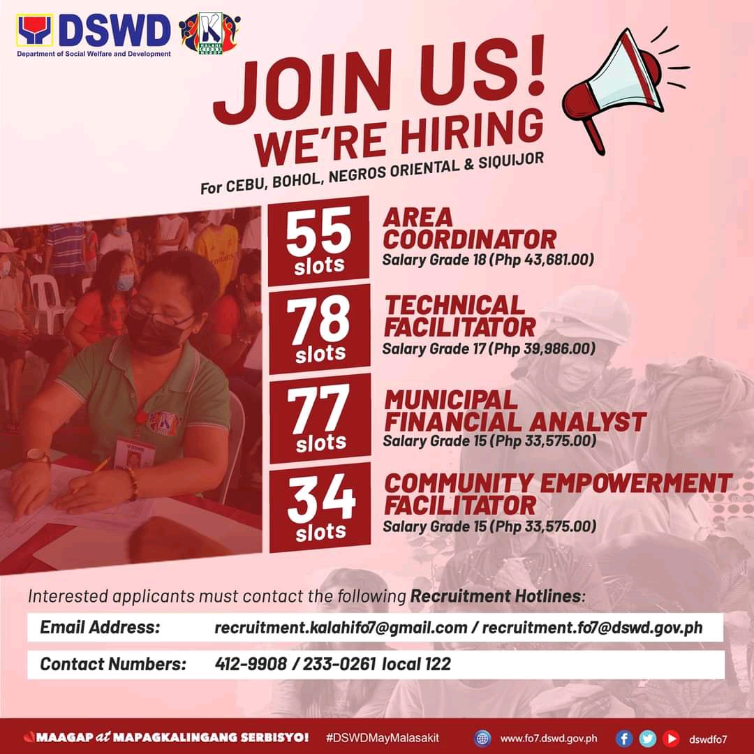DSWD REGION VII JOB HIRING 2021