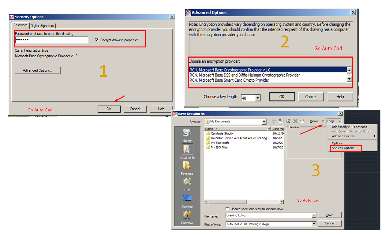 Post 53 : Memberi Password File Autocad - Go Auto CAD