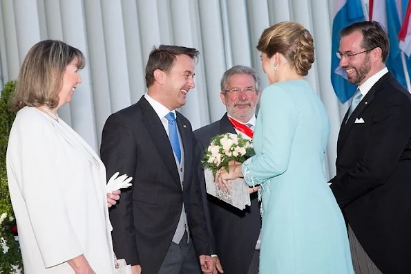 Grand Duke Henri, Grand Duchess Maria Teresa, Hereditary Grand Duke Guillaume, Hereditary Grand Duchess Stéphanie, Prince Félix, Princess Claire, Prince Louis,  Princess Tessy, Princess Alexandra,  Prince Sebastien. Luxembourg's National Day