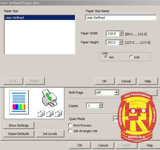 Cara Menambah Ukuran Kertas F4 di Printer Epson Root93
